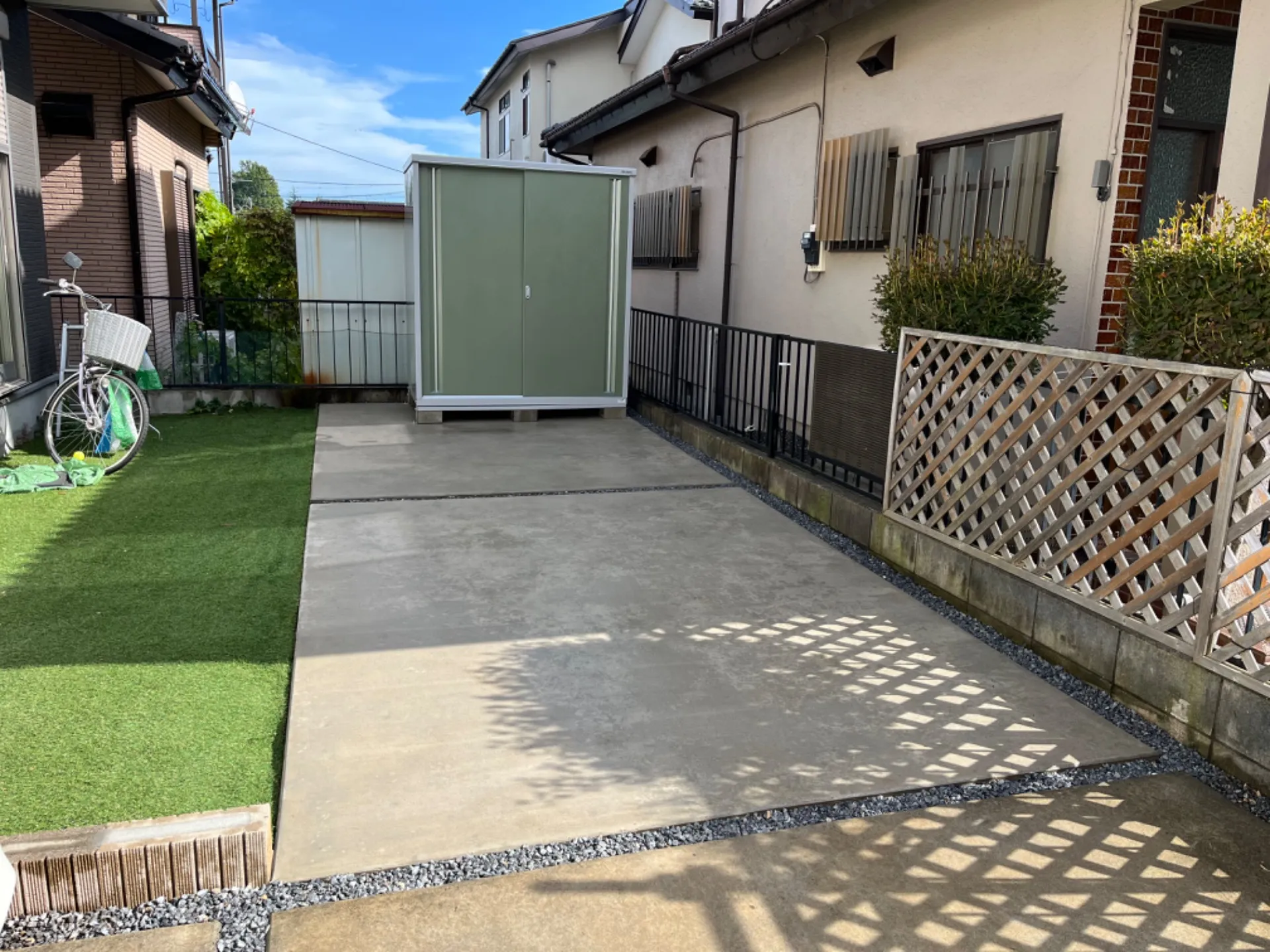 千葉県野田市 土間工事(物置設置)完了